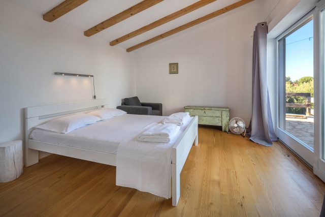 Istrian Stone Villa Bedroom with garden view